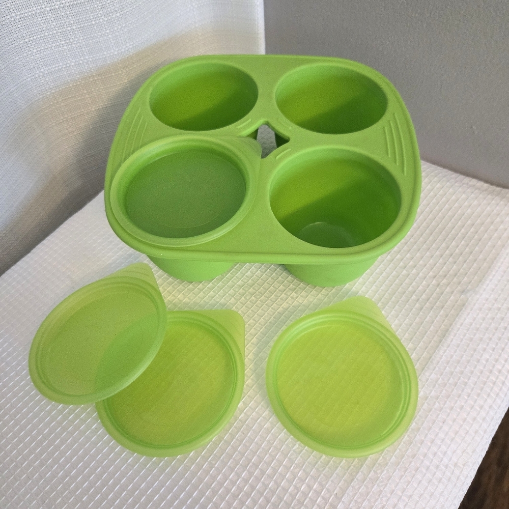 Mastrad 4 Portion Baby Food Storage Pod 9.5 Oz Silicone Freezer Storage